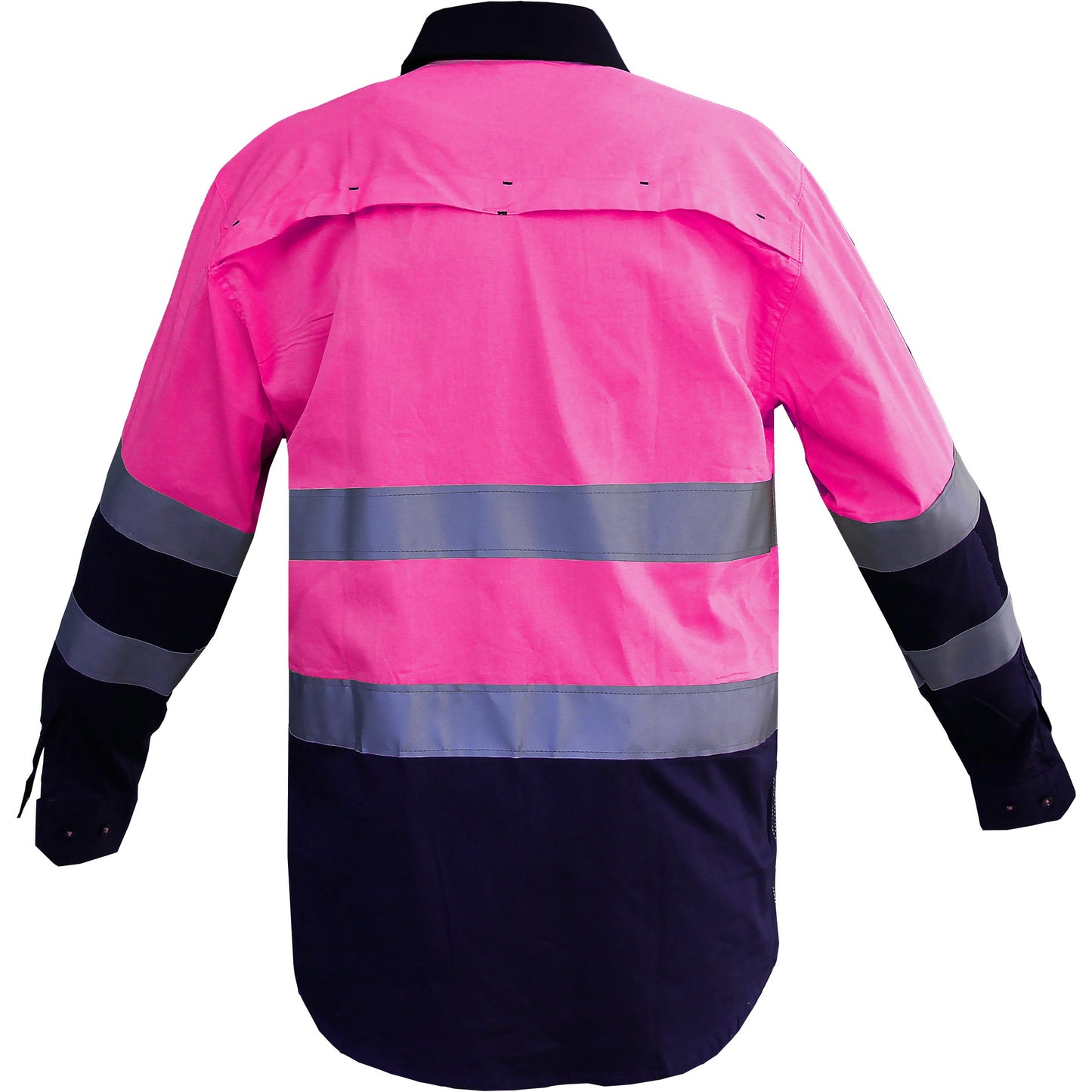 "Custom Hi Vis Work Shirt – Long Sleeve with Reflective Tape, Add Your Logo | NS Promo - NS PROMO"