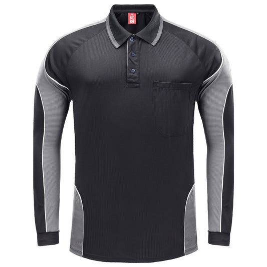 "Custom Mens Long Sleeve Panel Polo – Logo Printing & Embroidery | NS Promo - NS PROMO"