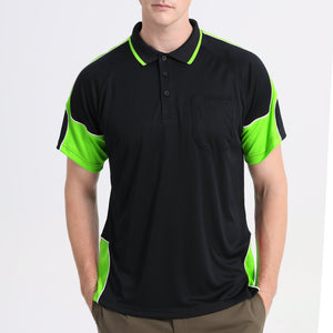 "Custom Mens Short Sleeve Panel Polo – Logo Printing & Embroidery | NS Promo - NS PROMO"