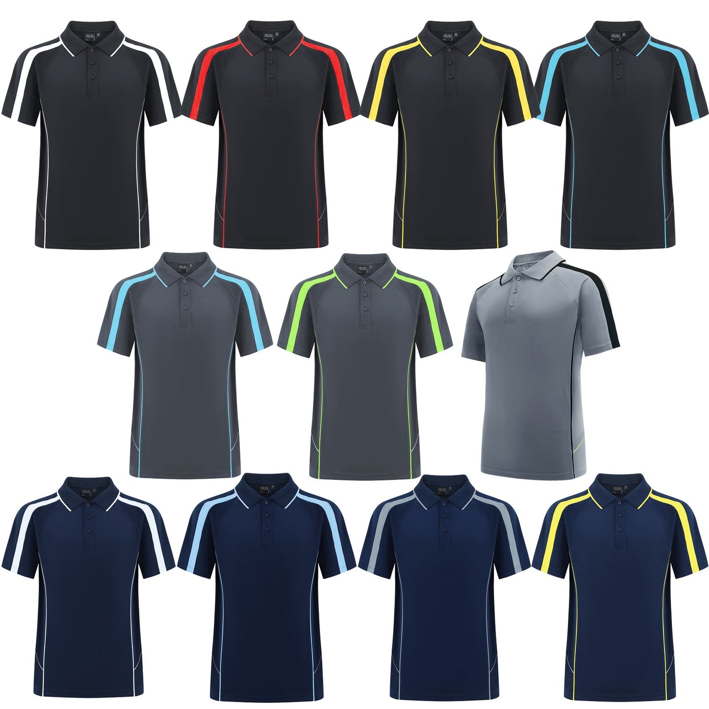"Custom ISUSI Flow Mens Polo – Short Sleeve Logo Printing & Embroidery | NS Promo - NS PROMO"