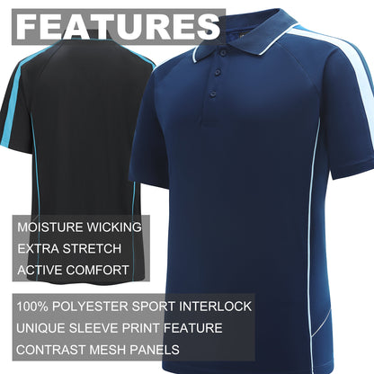 "Custom ISUSI Flow Mens Polo – Short Sleeve Logo Printing & Embroidery | NS Promo - NS PROMO"