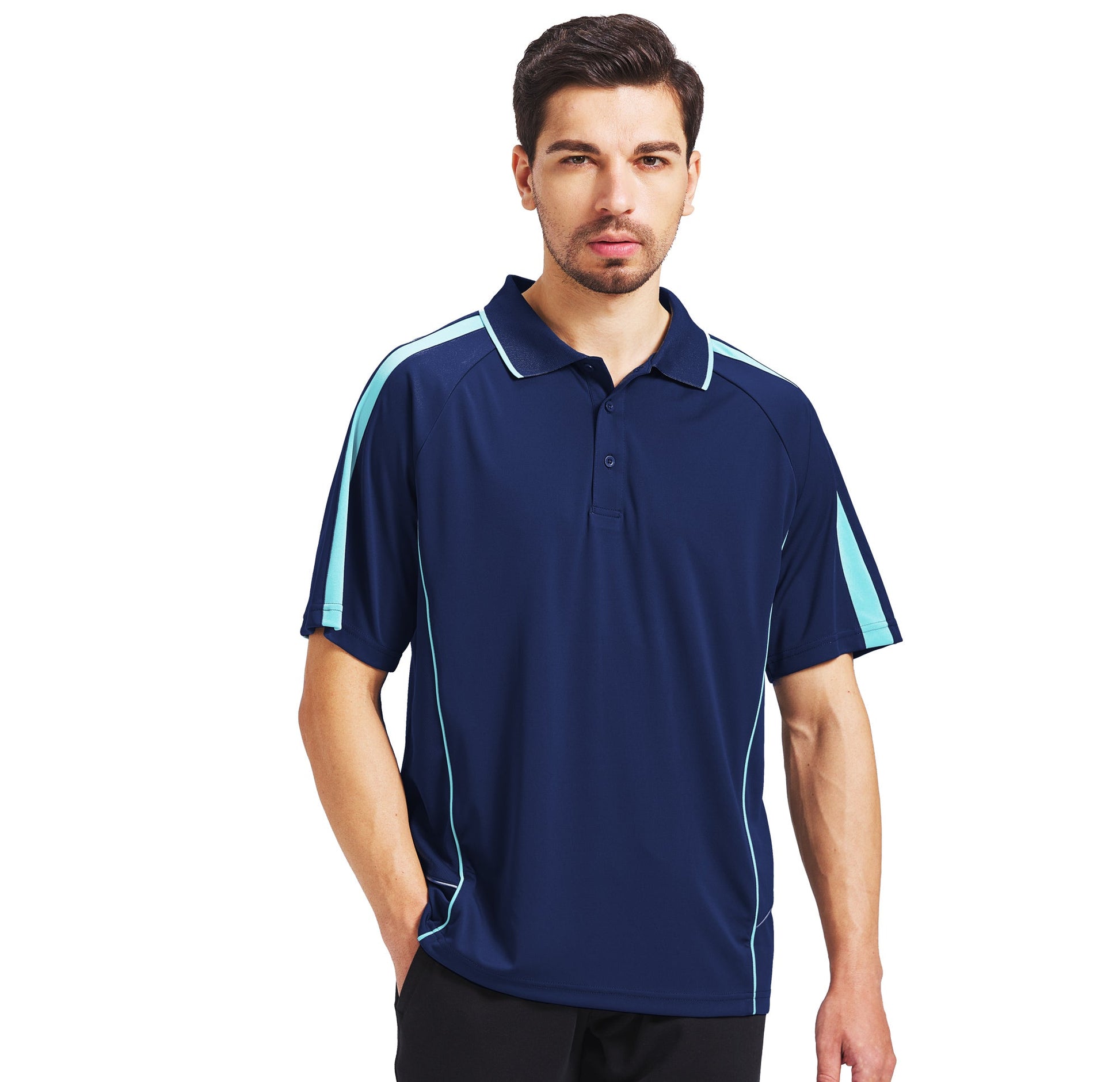 "Custom ISUSI Flow Mens Polo – Short Sleeve Logo Printing & Embroidery | NS Promo - NS PROMO"
