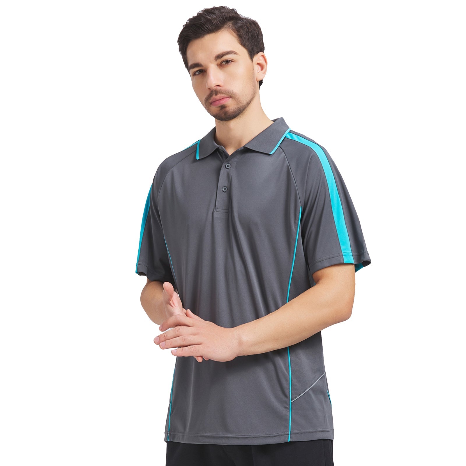 "Custom ISUSI Flow Mens Polo – Short Sleeve Logo Printing & Embroidery | NS Promo - NS PROMO"