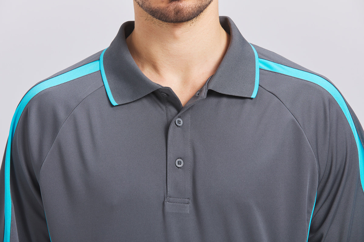 "Custom ISUSI Flow Mens Polo – Short Sleeve Logo Printing & Embroidery | NS Promo - NS PROMO"