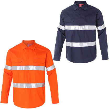 "Custom Mens Hi Vis Closed Front Work Shirt – Logo Embroidery & Printing | NS Promo - NS PROMO"