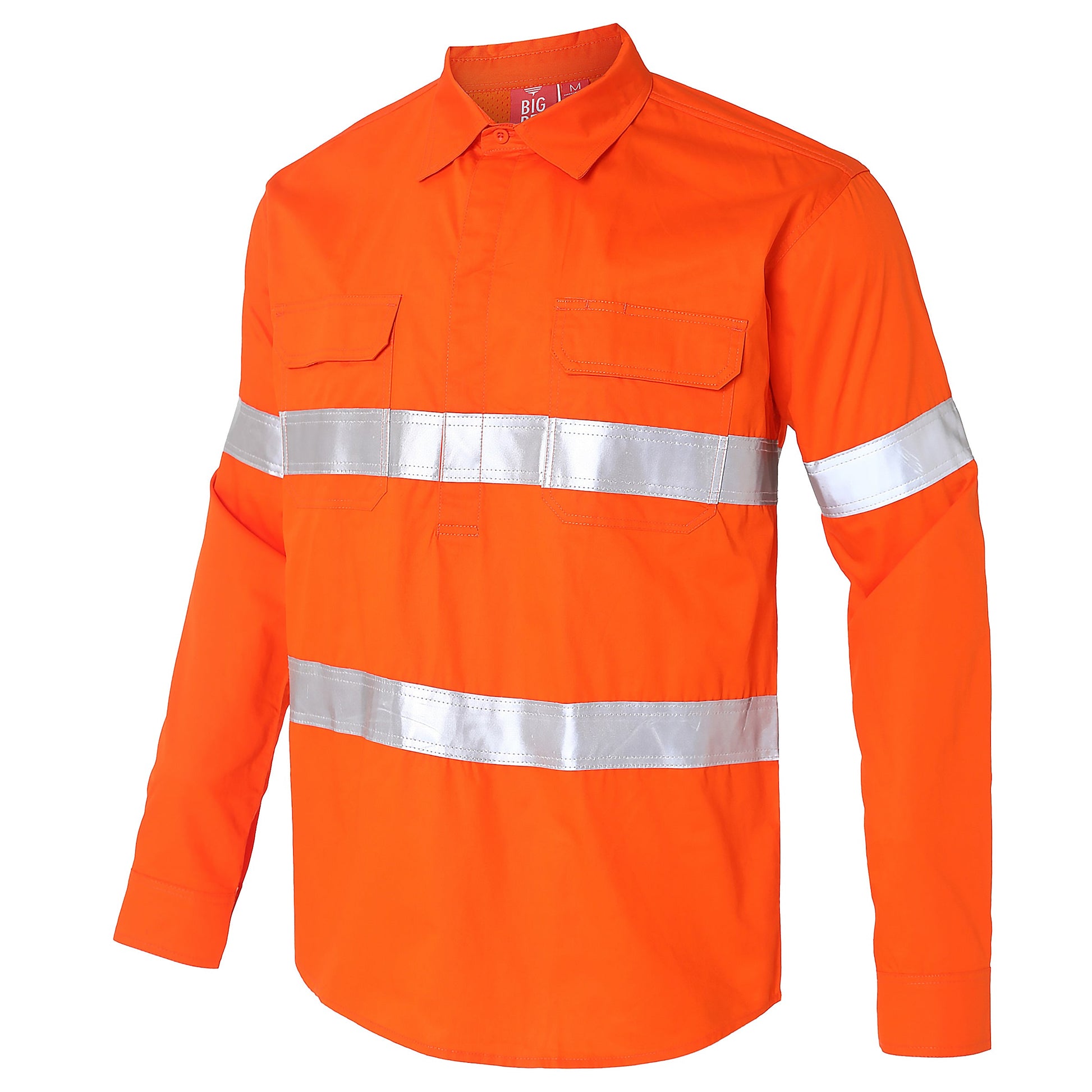 "Custom Mens Hi Vis Closed Front Work Shirt – Logo Embroidery & Printing | NS Promo - NS PROMO"