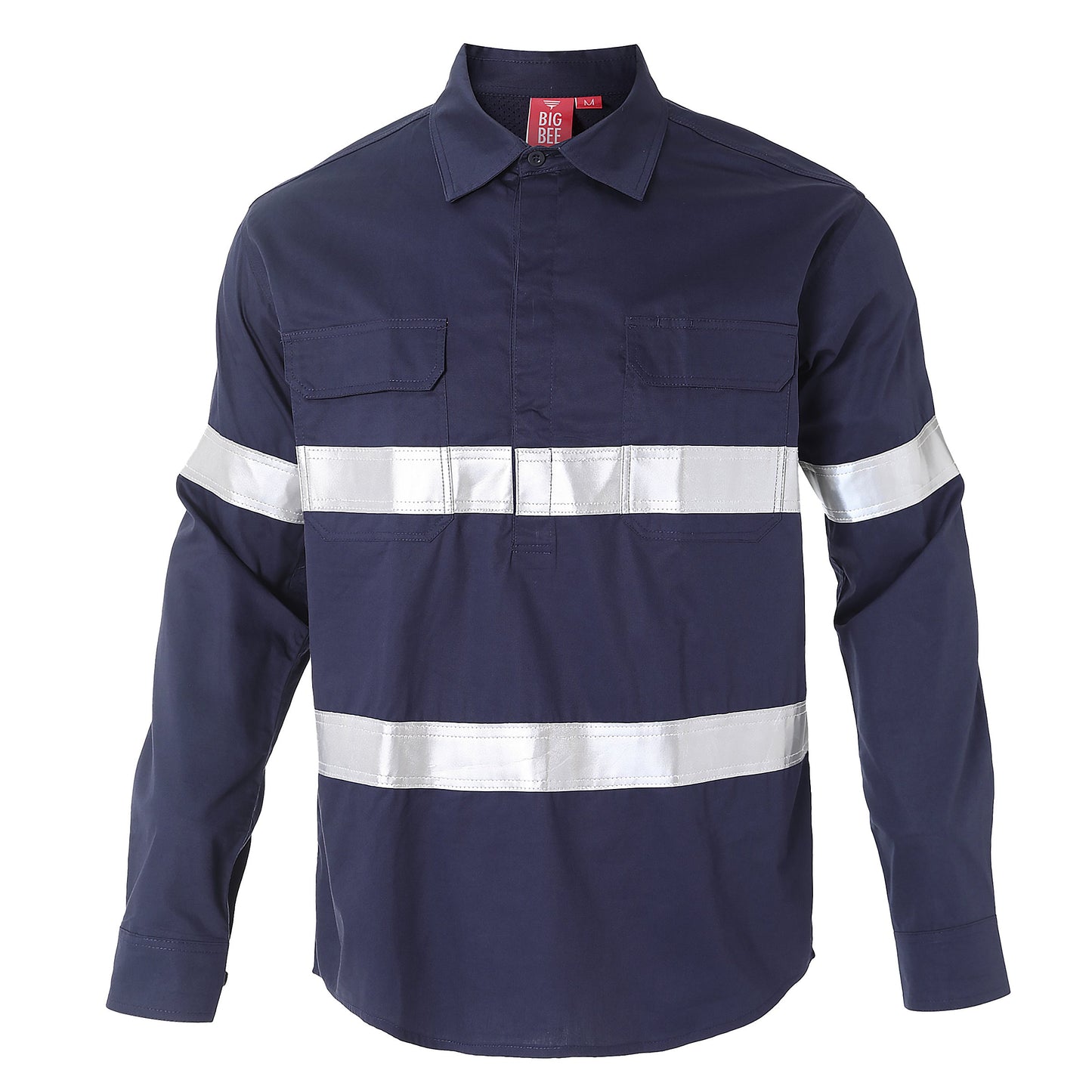 "Custom Mens Hi Vis Closed Front Work Shirt – Logo Embroidery & Printing | NS Promo - NS PROMO"