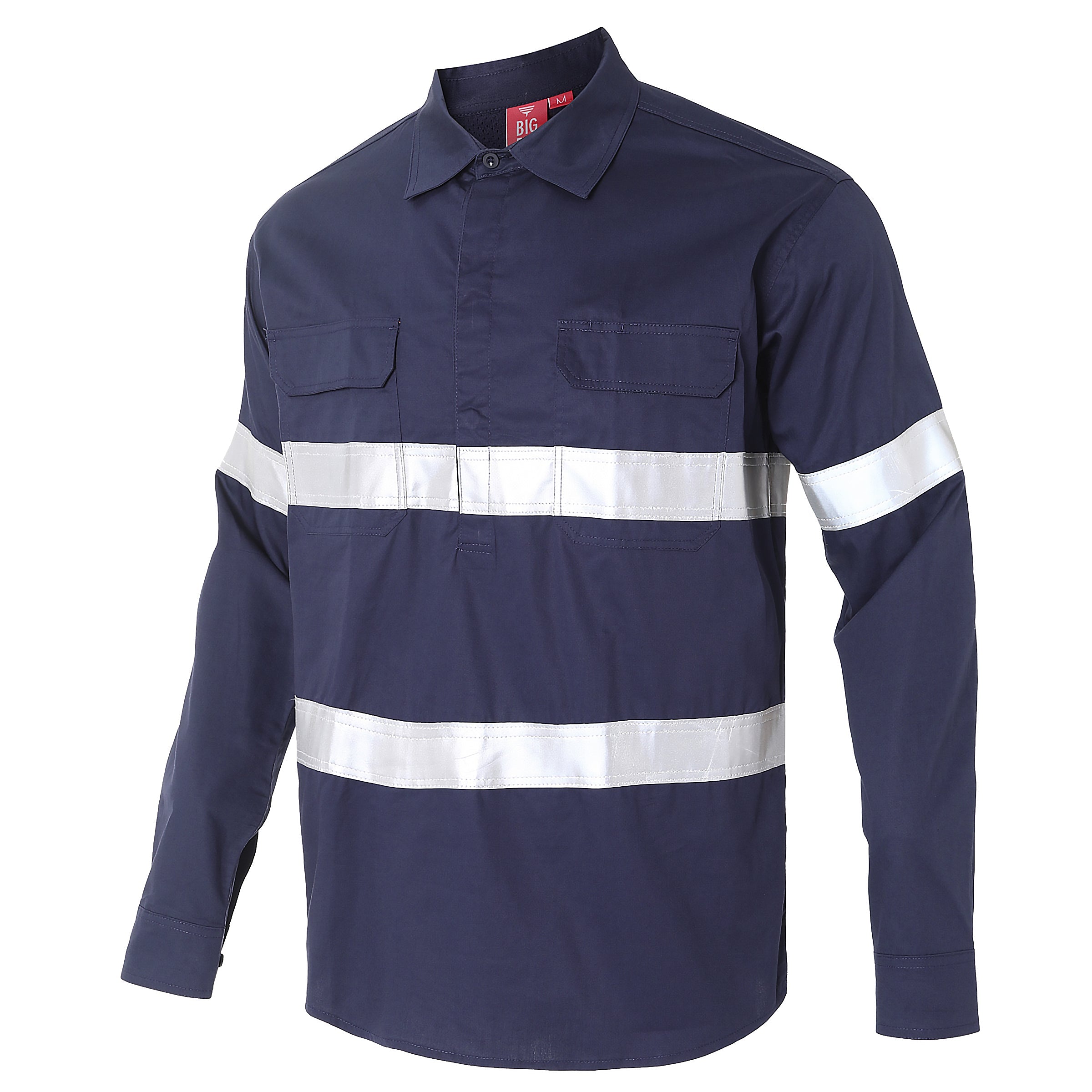 "Custom Mens Hi Vis Closed Front Work Shirt – Logo Embroidery & Printing | NS Promo - NS PROMO"