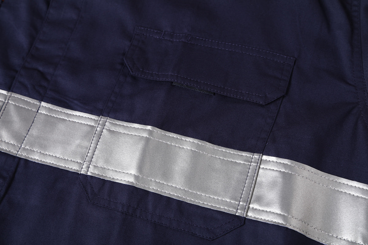 "Custom Mens Hi Vis Closed Front Work Shirt – Logo Embroidery & Printing | NS Promo - NS PROMO"