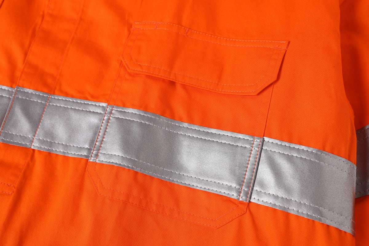 "Custom Mens Hi Vis Closed Front Work Shirt – Logo Embroidery & Printing | NS Promo - NS PROMO"