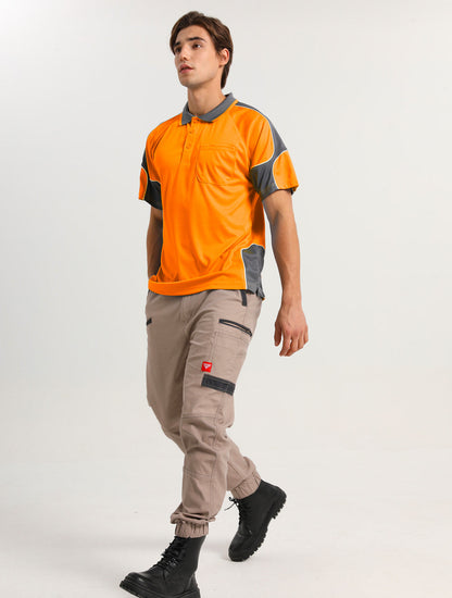 "Custom Hi Vis Short Sleeve Polo – Add Your Logo Printing | NS Promo - NS PROMO"
