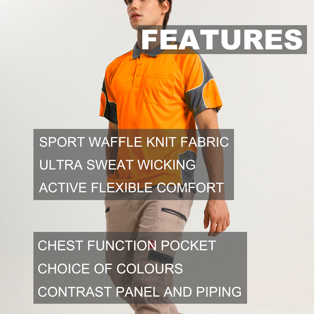 "Custom Hi Vis Short Sleeve Polo – Add Your Logo Printing | NS Promo - NS PROMO"