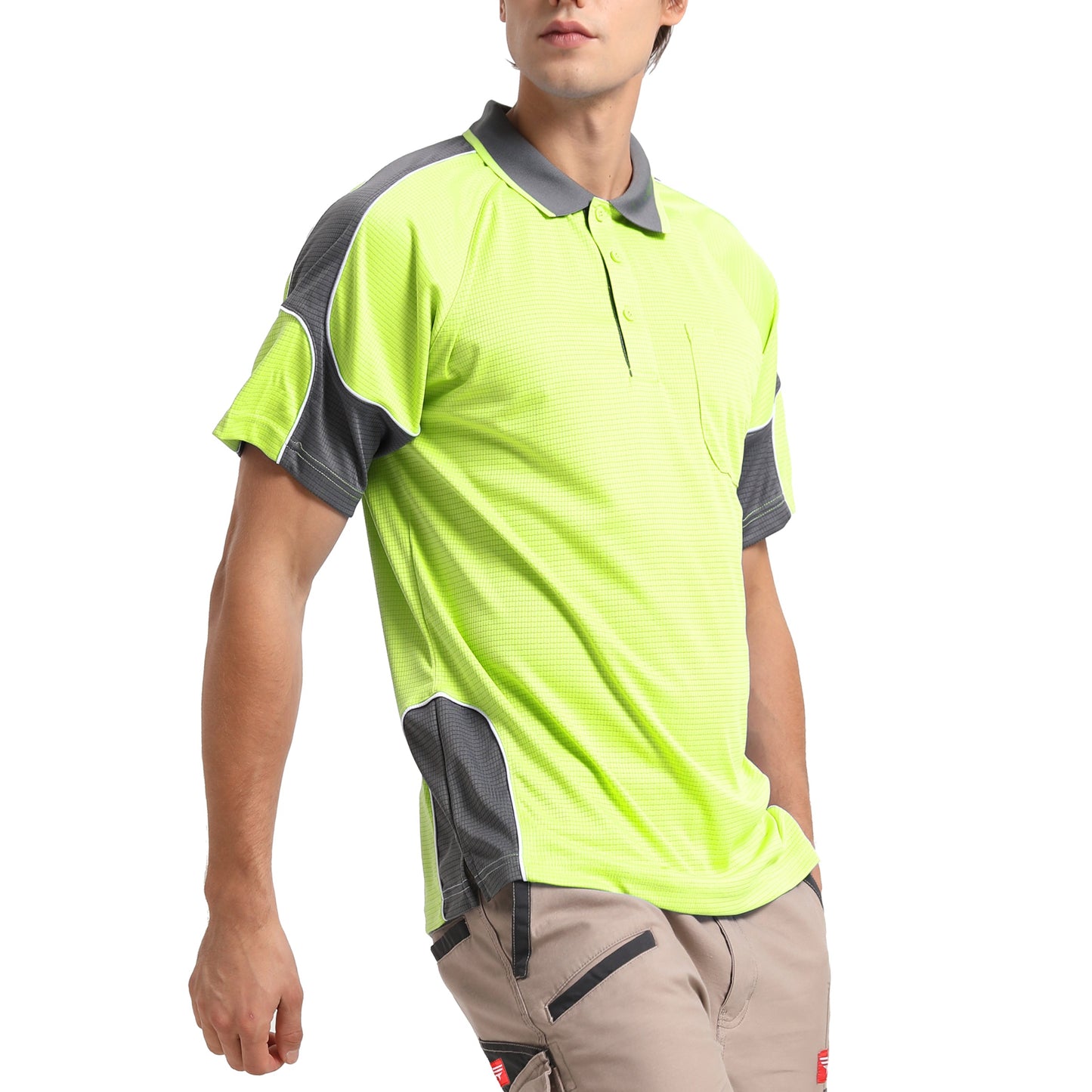 "Custom Hi Vis Short Sleeve Polo – Add Your Logo Printing | NS Promo - NS PROMO"
