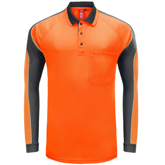 "Custom Hi Vis Long Sleeve Polo – Add Your Logo Printing | NS Promo - NS PROMO"