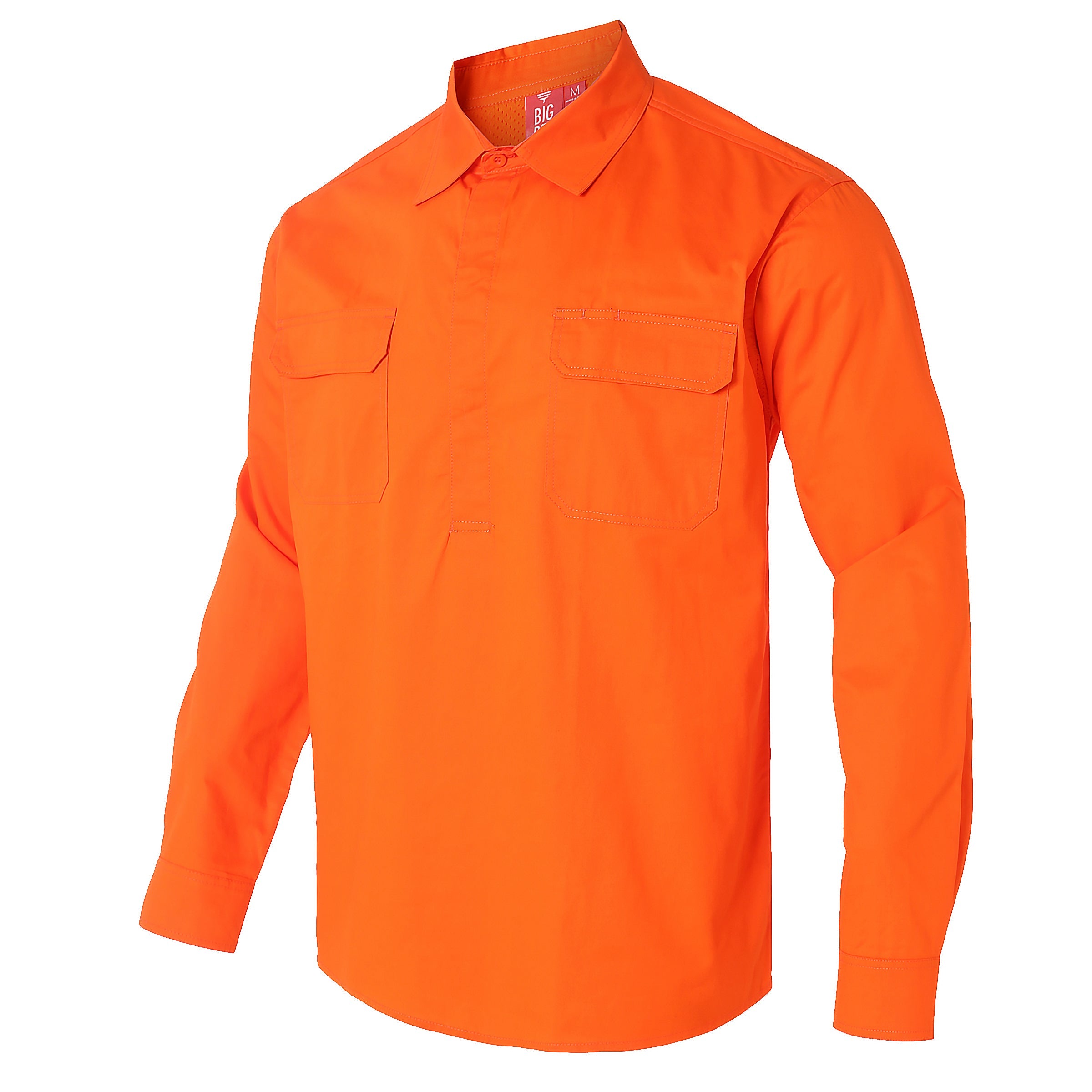 "Custom Mens Hi Vis Closed Front Work Shirt – Logo Printing & Embroidery | NS Promo - NS PROMO"