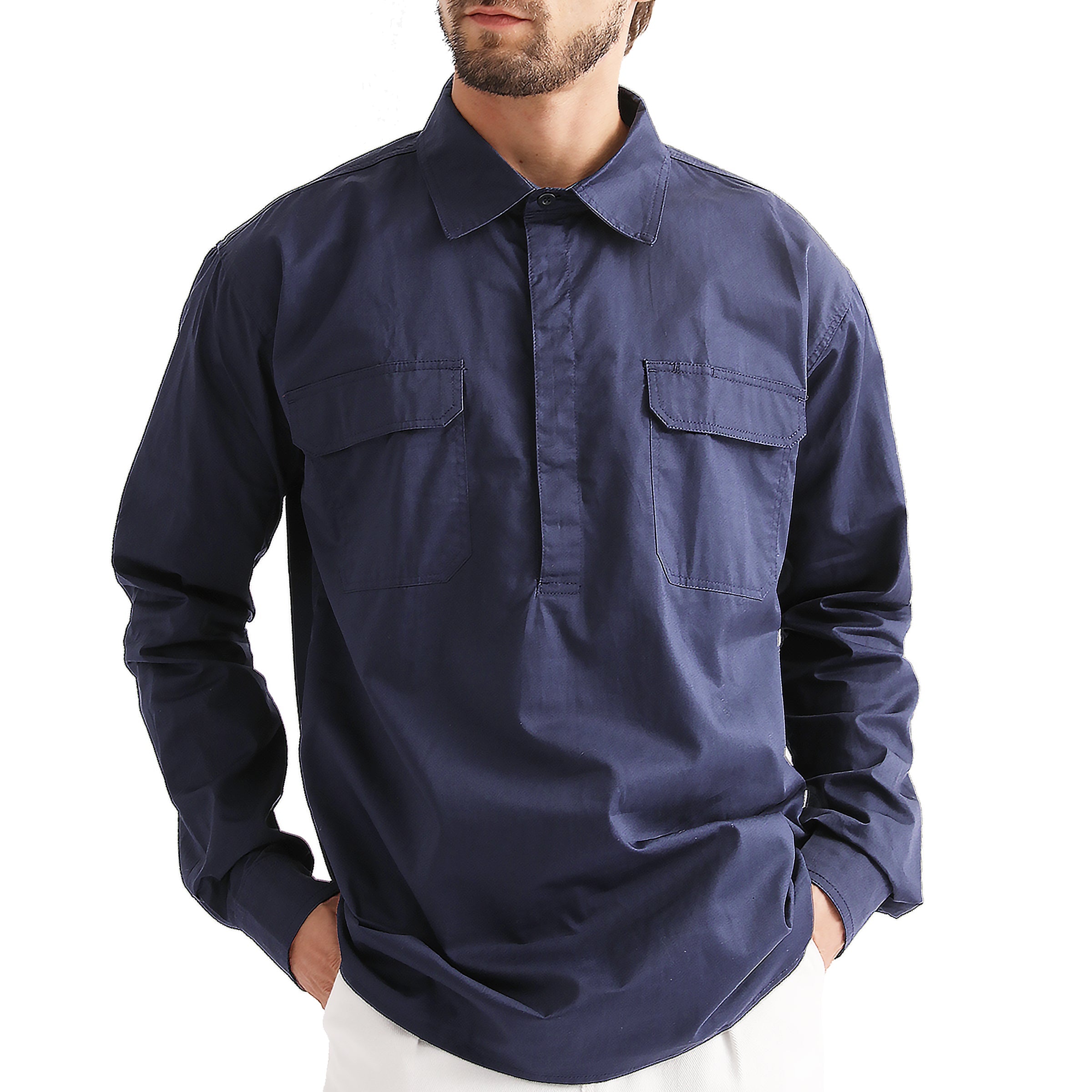 "Custom Mens Hi Vis Closed Front Work Shirt – Logo Printing & Embroidery | NS Promo - NS PROMO"