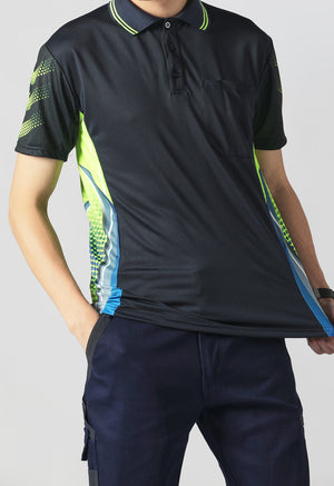 "Custom Mens Hi Vis Short Sleeve Polo – Add Your Logo Printing | NS Promo - NS PROMO"