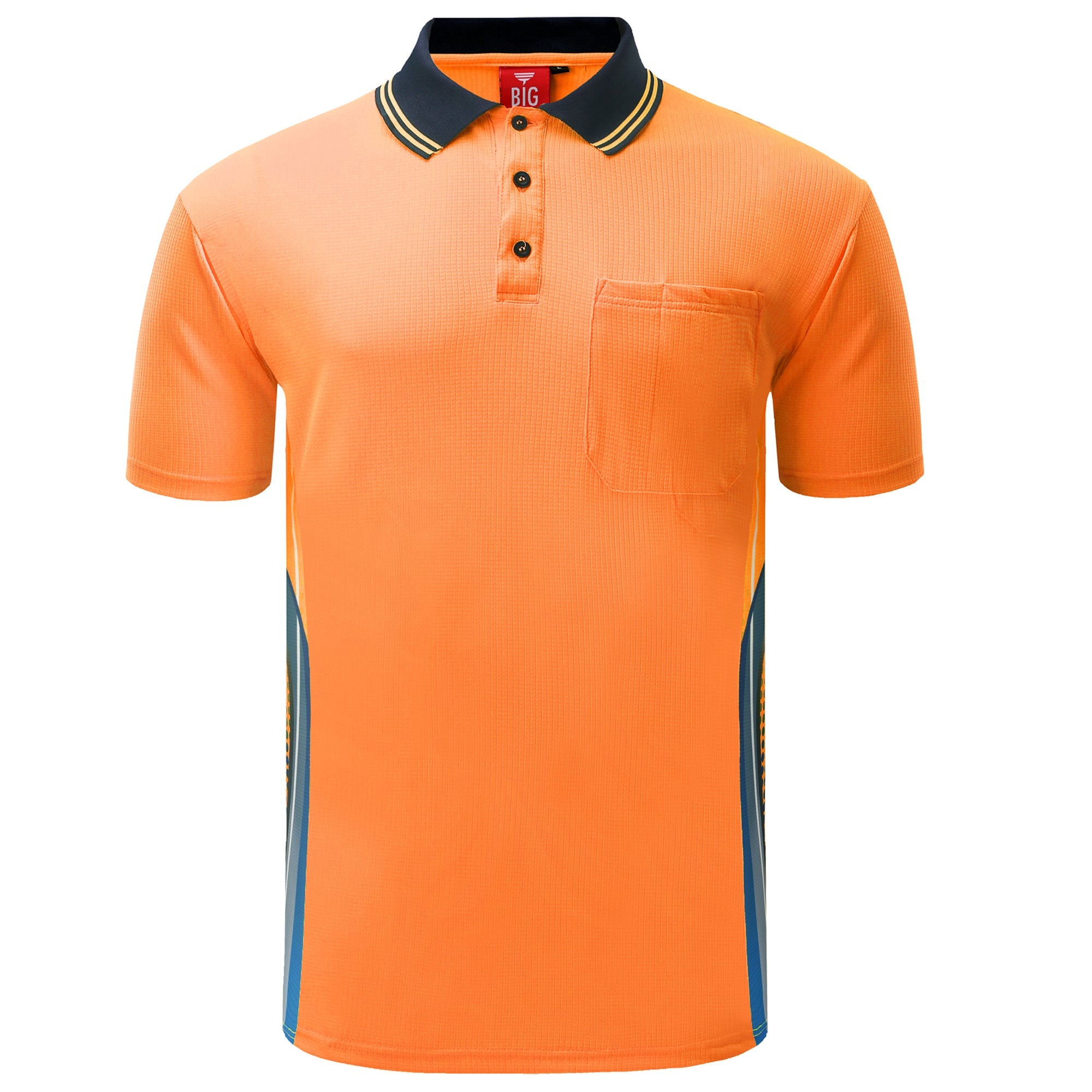"Custom Hi Vis Tech-Vent Short Sleeve Polo – Add Your Logo | NS Promo - NS PROMO"