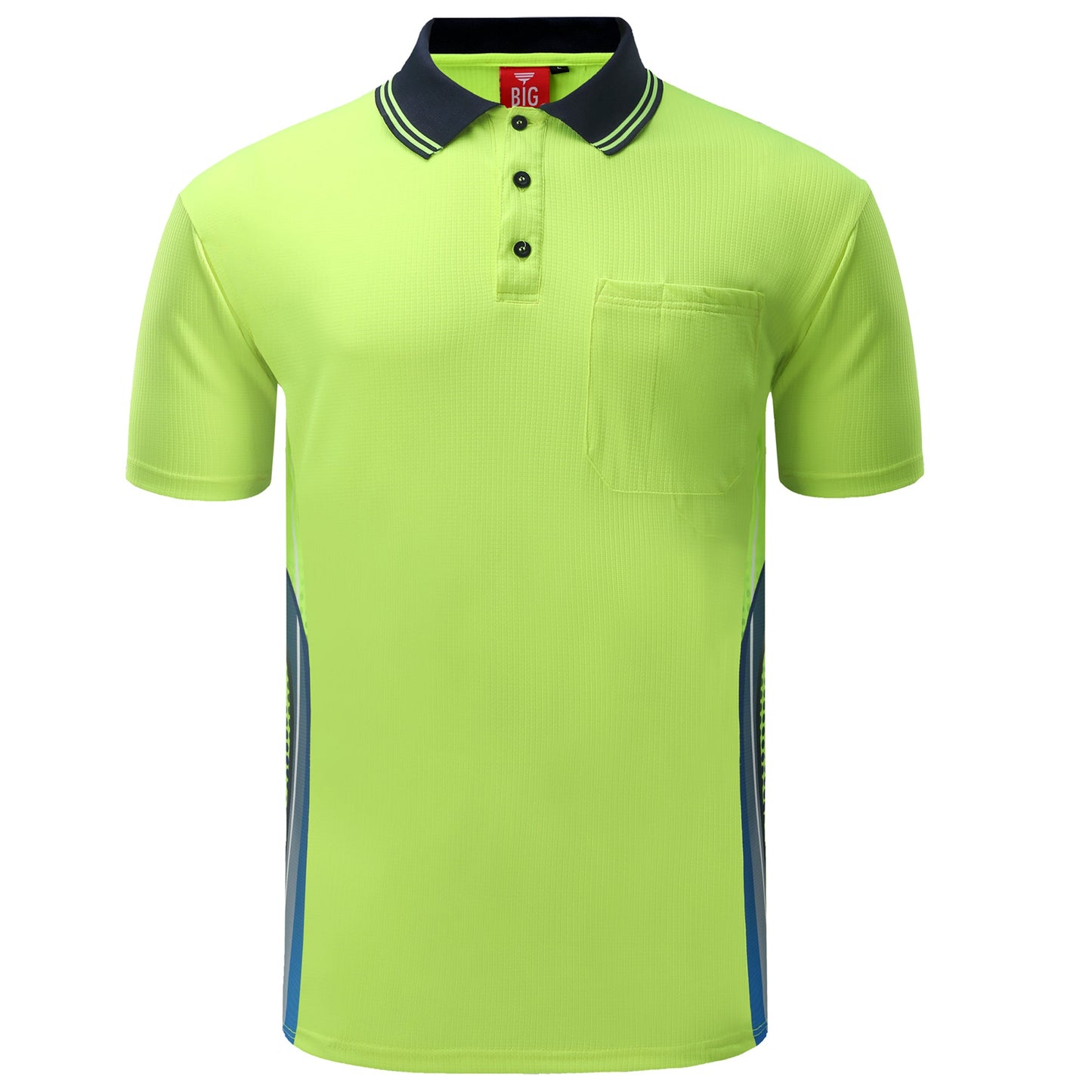 "Custom Hi Vis Tech-Vent Short Sleeve Polo – Add Your Logo | NS Promo - NS PROMO"