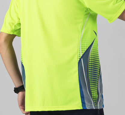 "Custom Hi Vis Tech-Vent Short Sleeve Polo – Add Your Logo | NS Promo - NS PROMO"