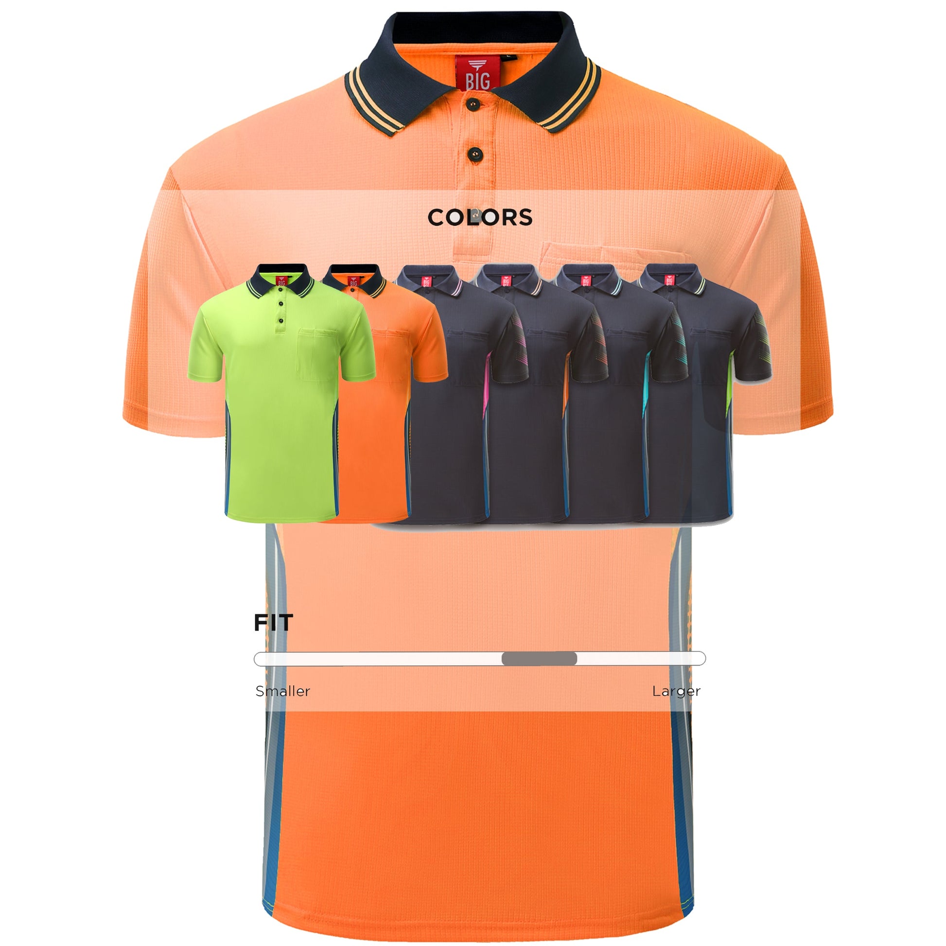 "Custom Hi Vis Tech-Vent Short Sleeve Polo – Add Your Logo | NS Promo - NS PROMO"