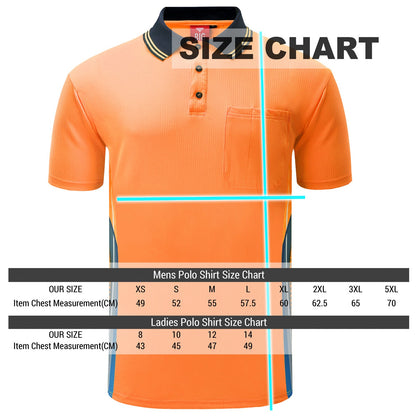 "Custom Hi Vis Tech-Vent Short Sleeve Polo – Add Your Logo | NS Promo - NS PROMO"