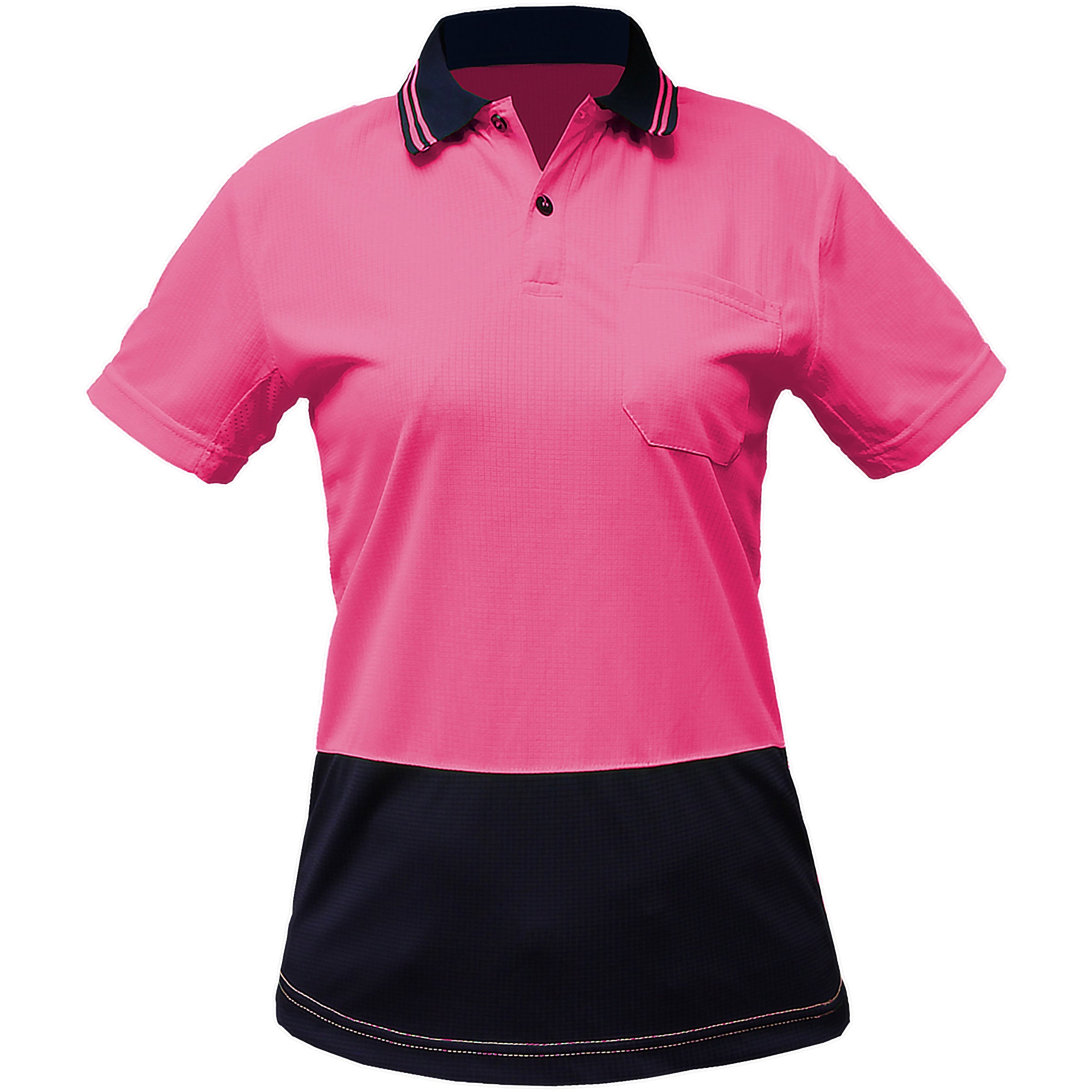 "Custom Womens Hi Vis Short Sleeve Polo – Orange, Yellow, Pink | NS Promo - NS PROMO"