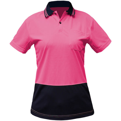"Custom Womens Hi Vis Short Sleeve Polo – Orange, Yellow, Pink | NS Promo - NS PROMO"