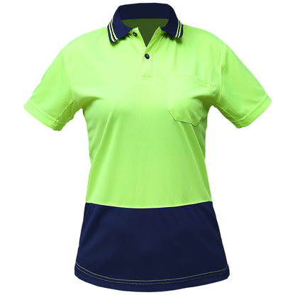 "Custom Womens Hi Vis Short Sleeve Polo – Orange, Yellow, Pink | NS Promo - NS PROMO"