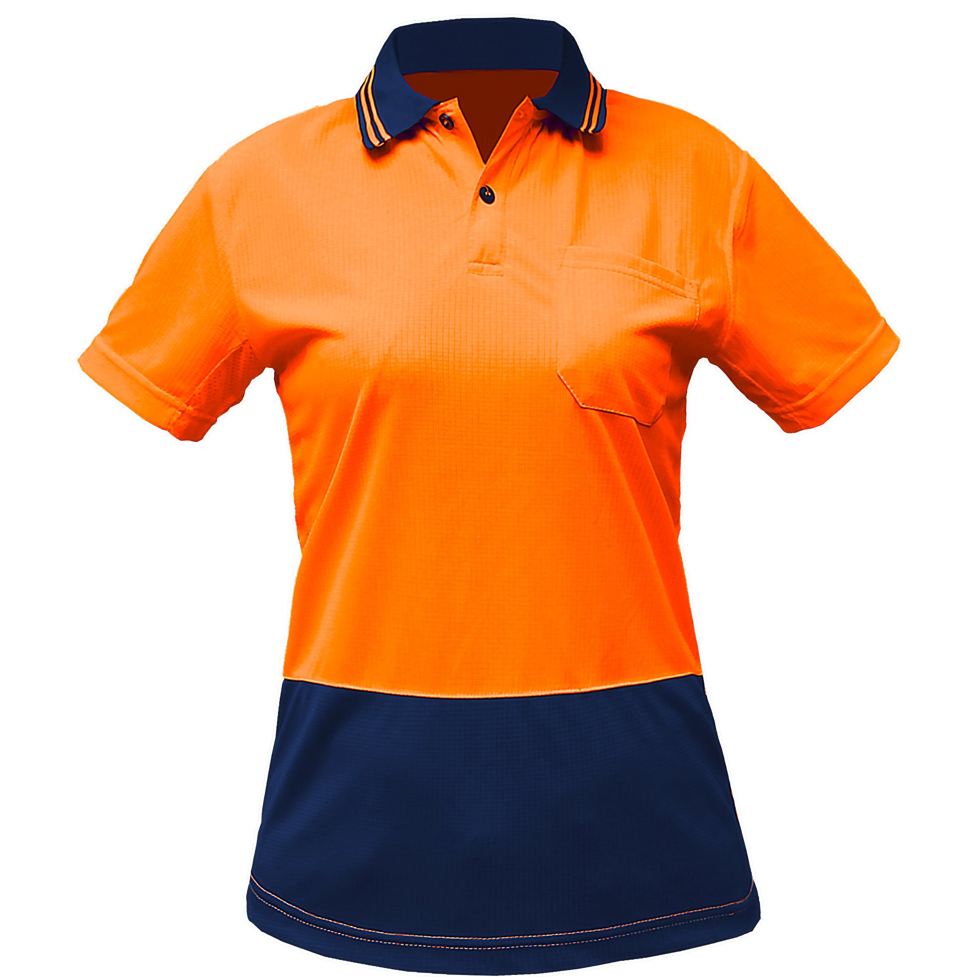 "Custom Womens Hi Vis Short Sleeve Polo – Orange, Yellow, Pink | NS Promo - NS PROMO"