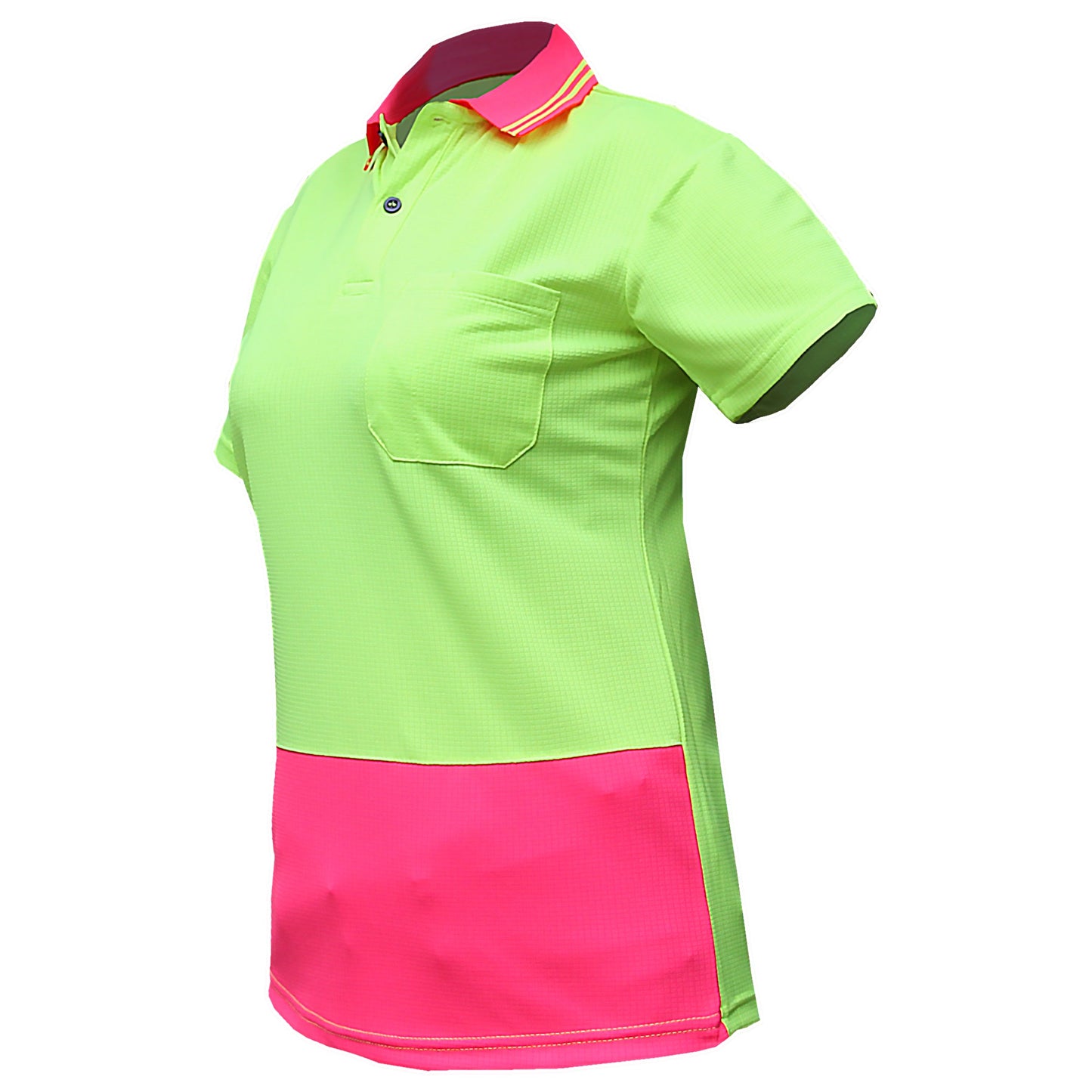 "Custom Womens Hi Vis Short Sleeve Polo – Orange, Yellow, Pink | NS Promo - NS PROMO"