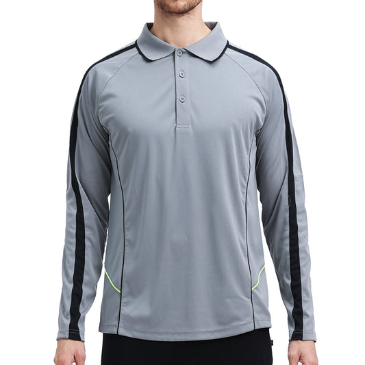 "Custom ISUSI Flow Mens Long Sleeve Polo – Logo Printing & Embroidery | NS Promo - NS PROMO"