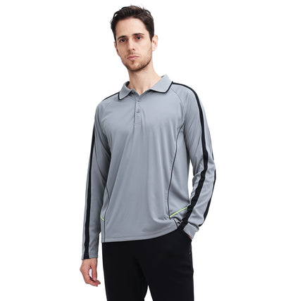 "Custom ISUSI Flow Mens Long Sleeve Polo – Logo Printing & Embroidery | NS Promo - NS PROMO"