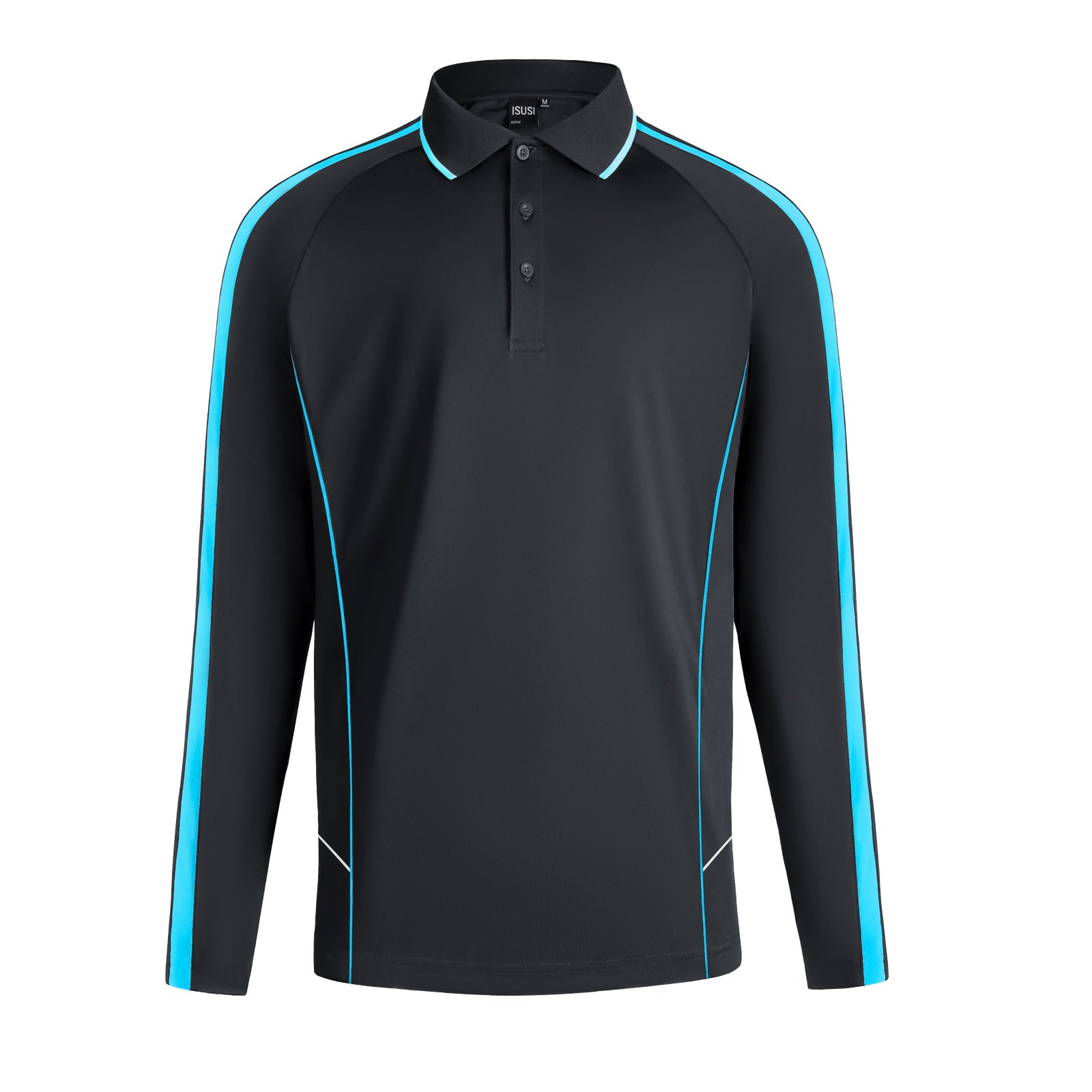 "Custom ISUSI Flow Mens Long Sleeve Polo – Logo Printing & Embroidery | NS Promo - NS PROMO"