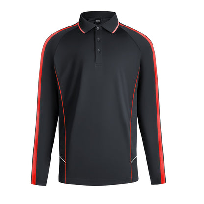 "Custom ISUSI Flow Mens Long Sleeve Polo – Logo Printing & Embroidery | NS Promo - NS PROMO"