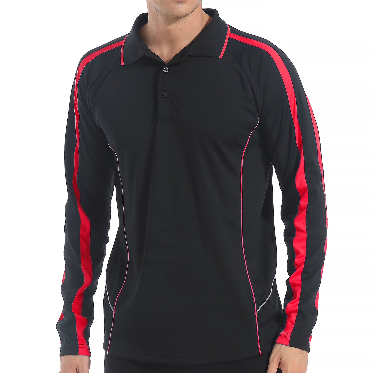 "Custom ISUSI Flow Mens Long Sleeve Polo – Logo Printing & Embroidery | NS Promo - NS PROMO"