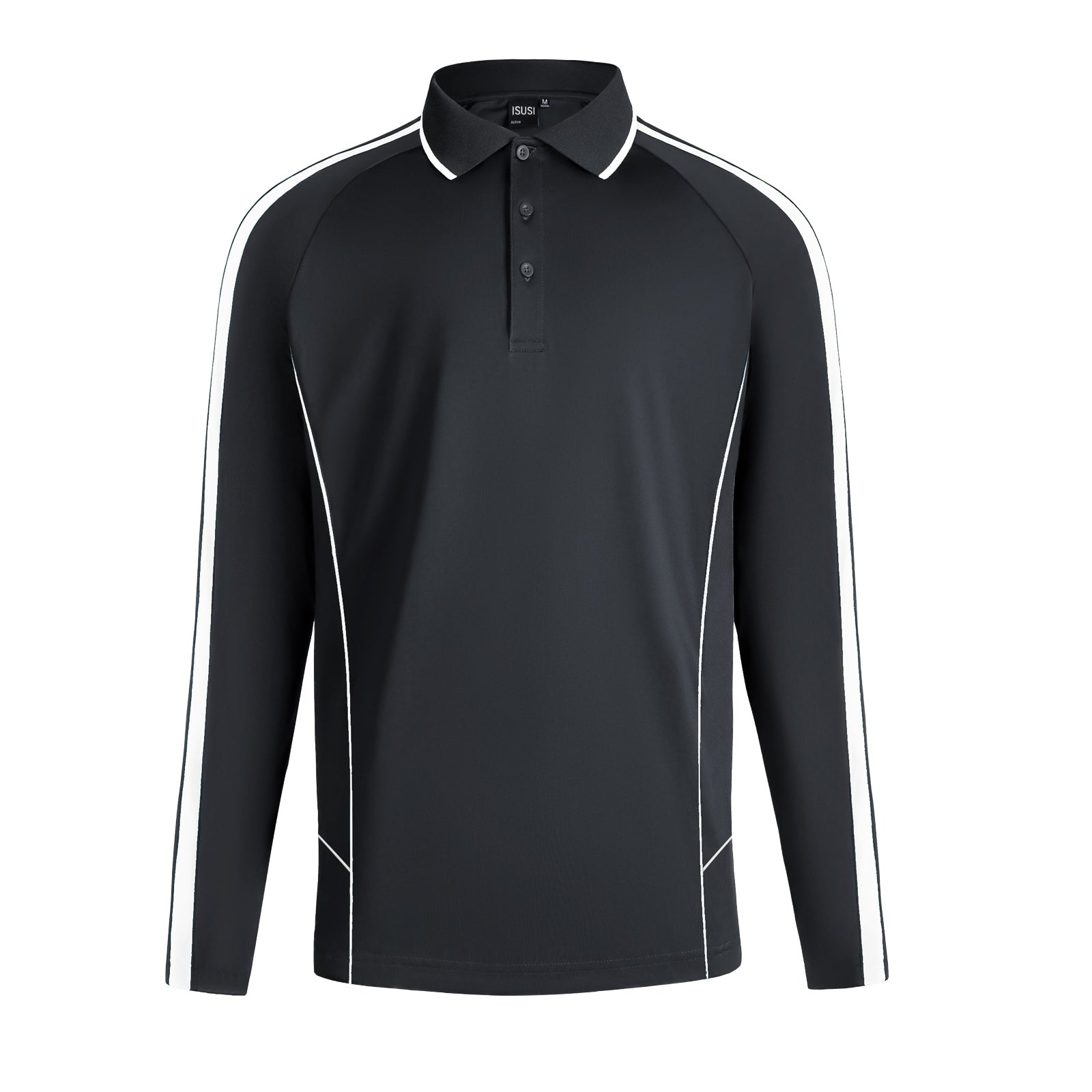 "Custom ISUSI Flow Mens Long Sleeve Polo – Logo Printing & Embroidery | NS Promo - NS PROMO"