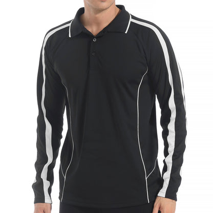 "Custom ISUSI Flow Mens Long Sleeve Polo – Logo Printing & Embroidery | NS Promo - NS PROMO"