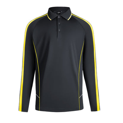 "Custom ISUSI Flow Mens Long Sleeve Polo – Logo Printing & Embroidery | NS Promo - NS PROMO"