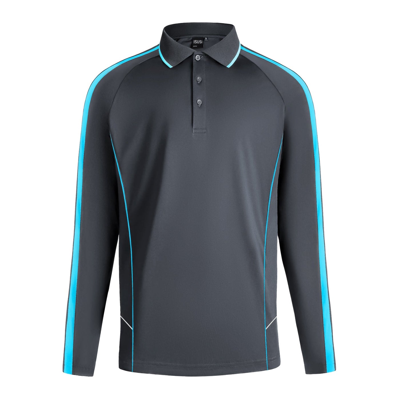 "Custom ISUSI Flow Mens Long Sleeve Polo – Logo Printing & Embroidery | NS Promo - NS PROMO"
