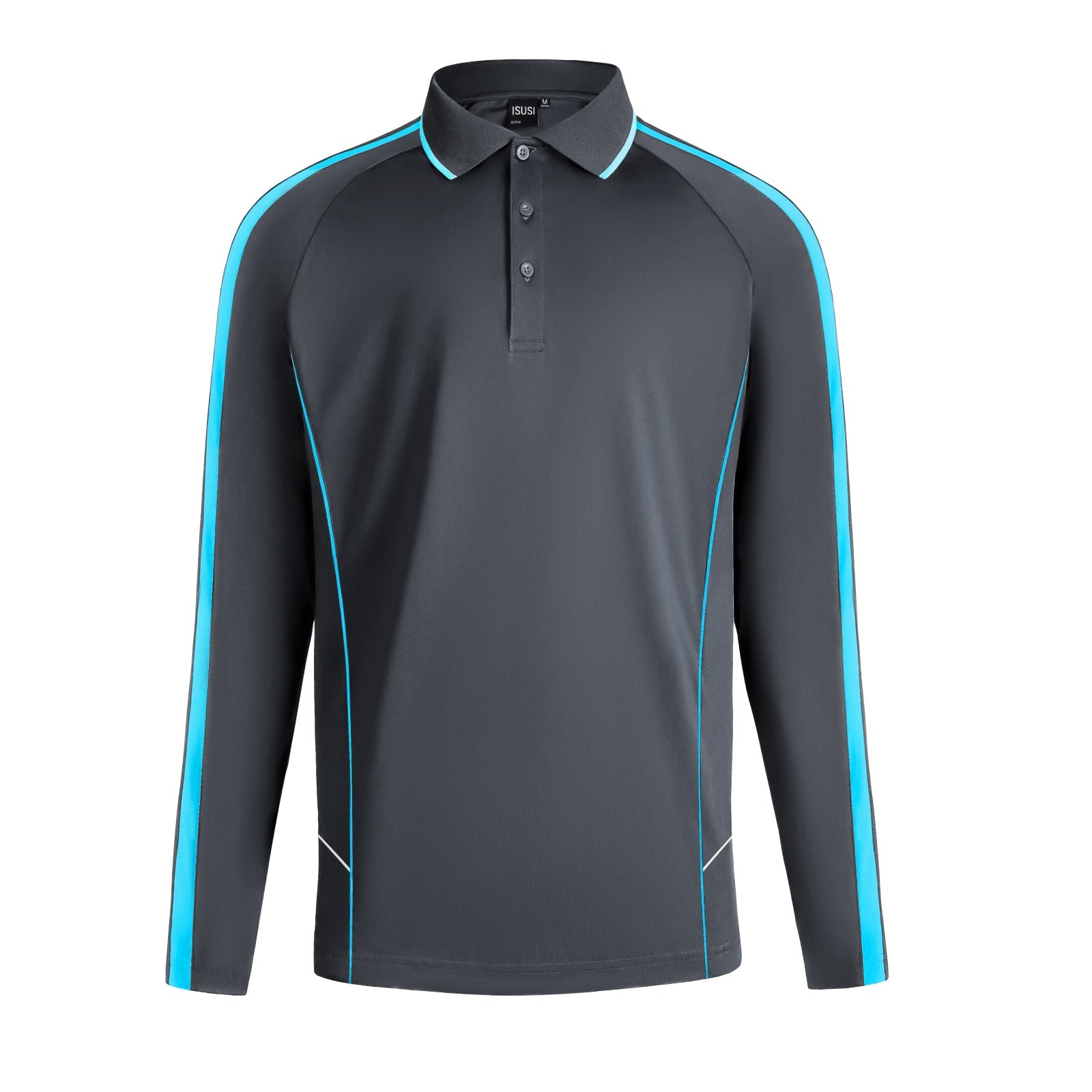 "Custom ISUSI Flow Mens Long Sleeve Polo – Logo Printing & Embroidery | NS Promo - NS PROMO"