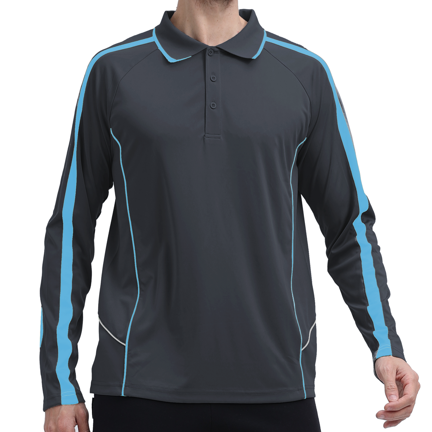 "Custom ISUSI Flow Mens Long Sleeve Polo – Logo Printing & Embroidery | NS Promo - NS PROMO"