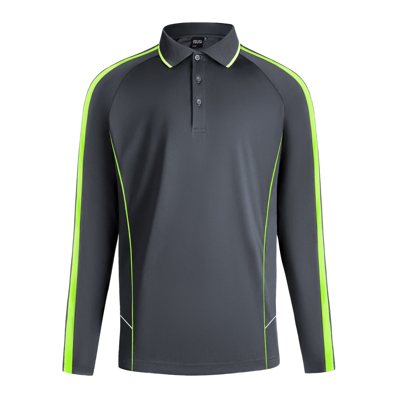 "Custom ISUSI Flow Mens Long Sleeve Polo – Logo Printing & Embroidery | NS Promo - NS PROMO"