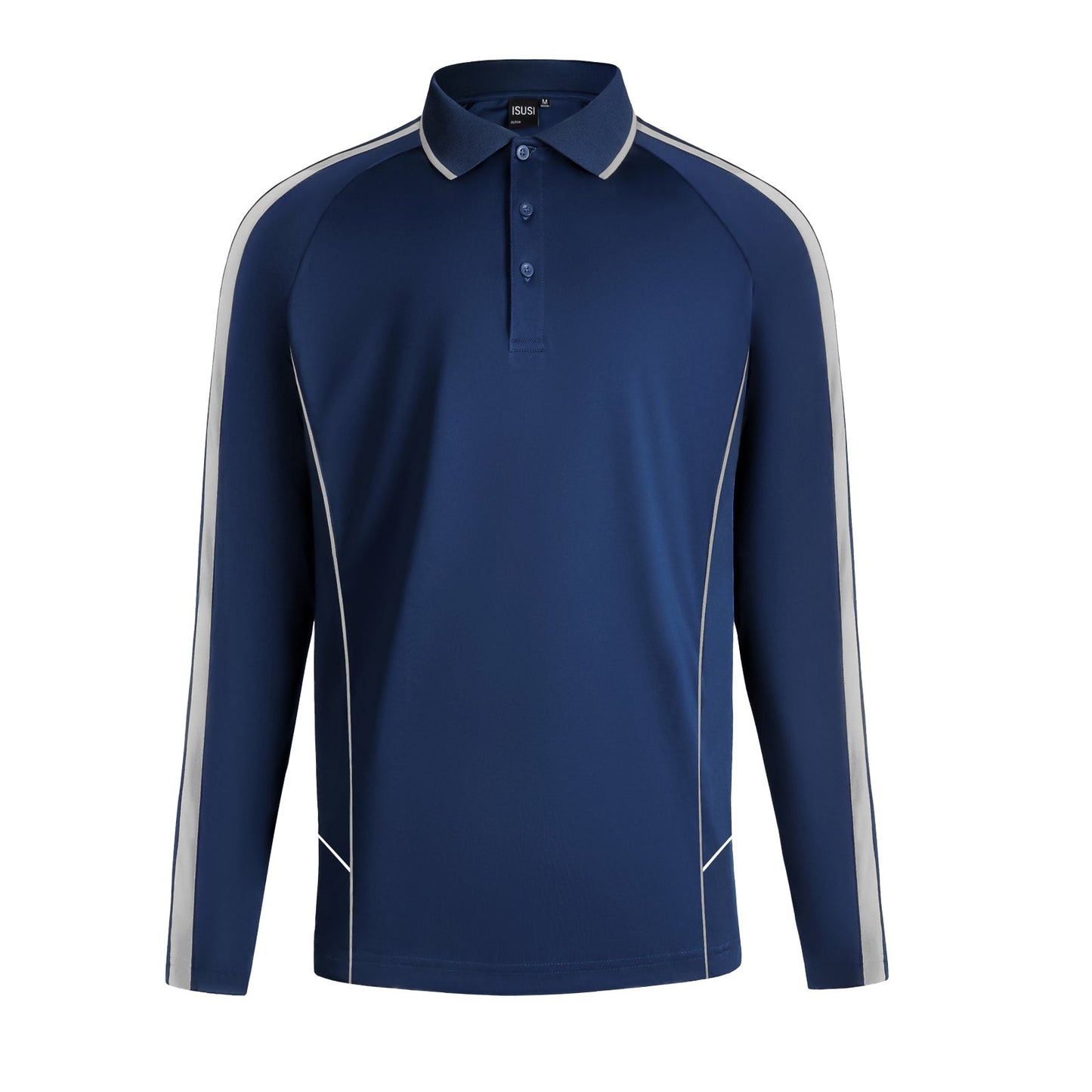 "Custom ISUSI Flow Mens Long Sleeve Polo – Logo Printing & Embroidery | NS Promo - NS PROMO"