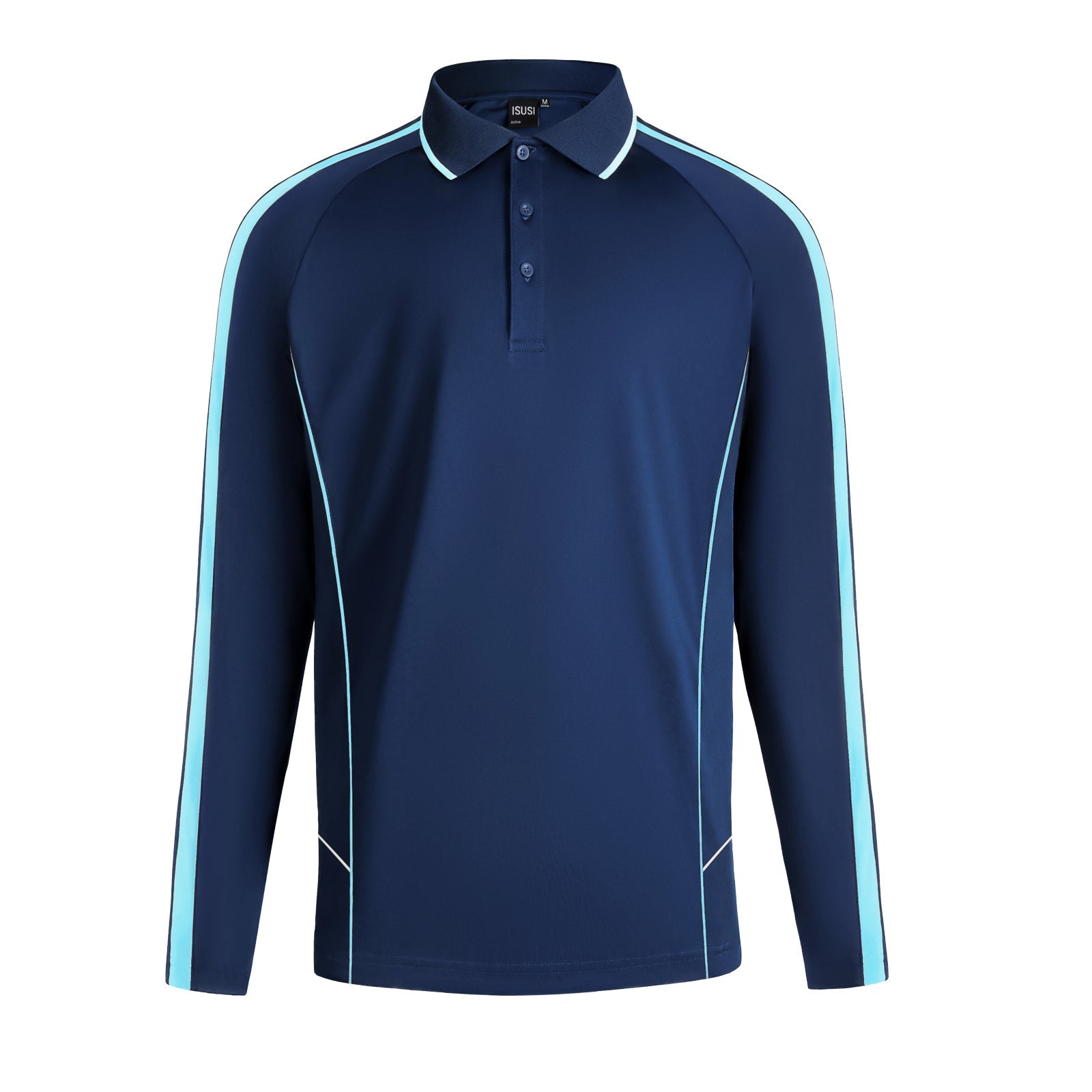 "Custom ISUSI Flow Mens Long Sleeve Polo – Logo Printing & Embroidery | NS Promo - NS PROMO"