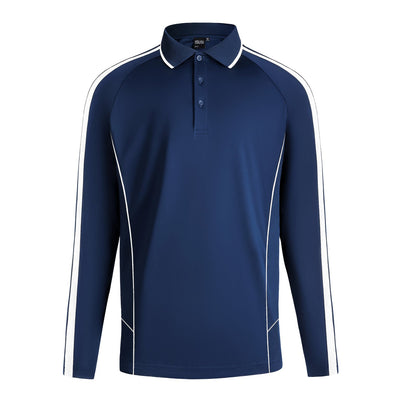 "Custom ISUSI Flow Mens Long Sleeve Polo – Logo Printing & Embroidery | NS Promo - NS PROMO"