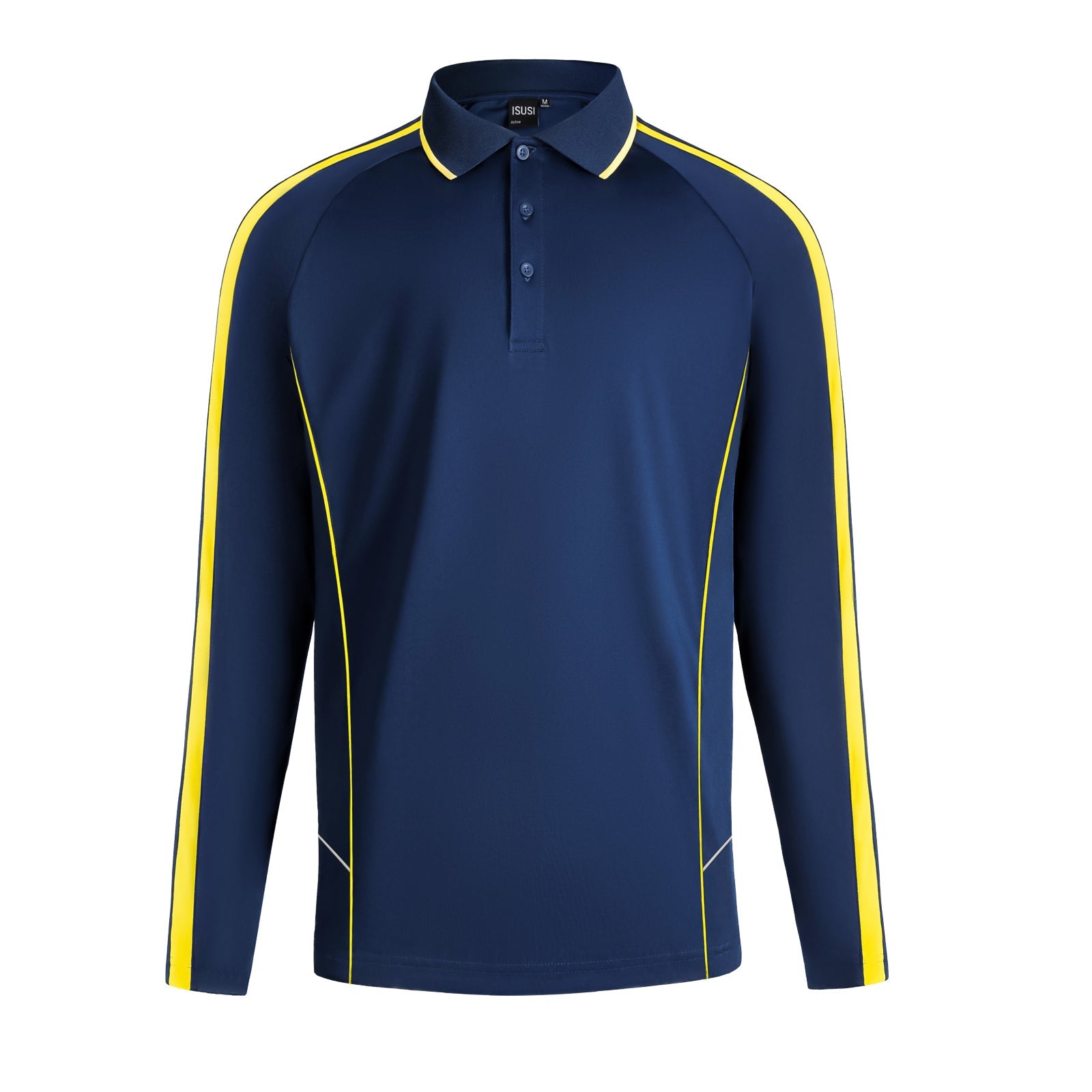 "Custom ISUSI Flow Mens Long Sleeve Polo – Logo Printing & Embroidery | NS Promo - NS PROMO"