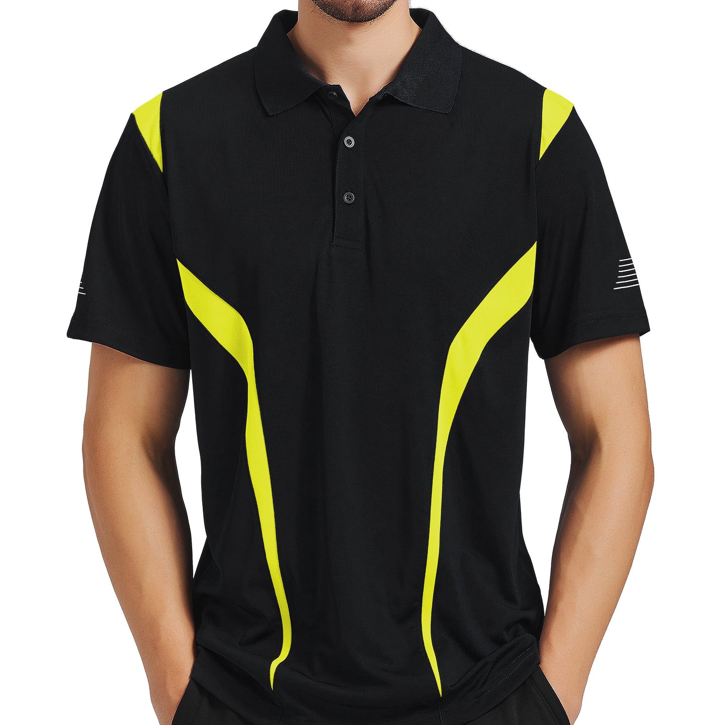 "Custom ISUSI Summit Mens Short Sleeve Hi Vis Polo – Add Your Logo | NS Promo - NS PROMO"