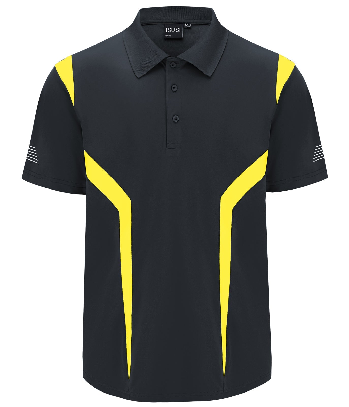 "Custom ISUSI Summit Mens Short Sleeve Hi Vis Polo – Add Your Logo | NS Promo - NS PROMO"