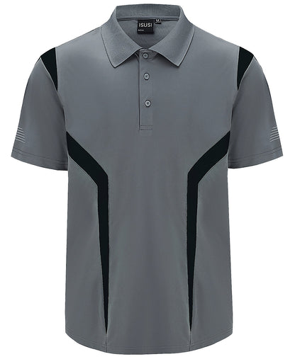 "Custom ISUSI Summit Mens Short Sleeve Hi Vis Polo – Add Your Logo | NS Promo - NS PROMO"